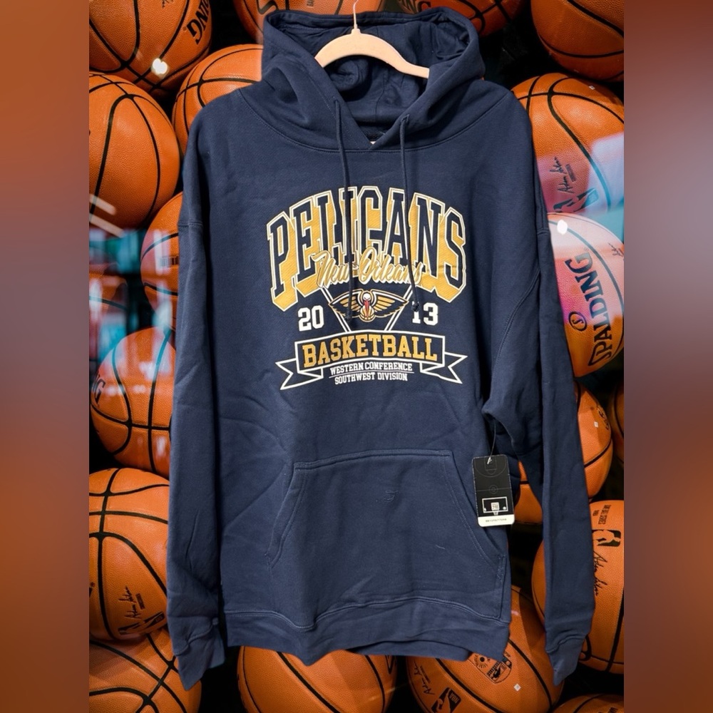 New Orleans pelicans NBA ultra game basketball hoodie navy blue menโs size XXL